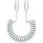 4smarts USB-C Spiral Data and Charging Cable 1.35cm / 100W / White