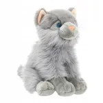 Pliu&scaron;inė sėdinti katė Smily Play SP84391, pilka, 28 cm