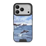 Retro Splash - iPhone 17 Pro Case, Elite Dark (MagSafe) / Gunmetal