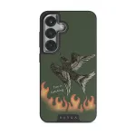 Fire Is Catching - Samsung Galaxy S25 Plus Case, Elite Dark (Magnetic) / Silver