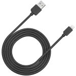 CANYON Lightning USB Cable for Apple, round, 1M, Black