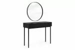 Dressing Table Nicole - Black Mat / Black Legs + Mirror Nicole 80 - Black