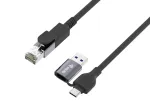 Equip 2 in 1 USB-C + A to RJ45 Gigabit Ethernet Cable, 5.0m