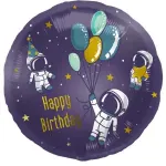 Foil Balloon "Birthday Space" 45cm
