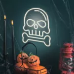 Forever Light Skull with Bone dekoratyvinis LED neoninis &scaron;viestuvas