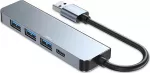HUB USB Tech-Protect V0-HUB ADAPTER 5IN1 GREY