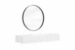 Wall Mounted Dressing Table Nicole - White / White Mat + Mirror Nicole 60 - Black