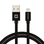 Swissten Textile Fast Charge 3A Lightning Data and Charging Cable 3m