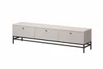 Tv Set Lorini 200 Cm - Cashmere / Black Handles / Black Legs