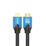 Savio HDMI (M) v2.1 cable 5m 8K copper blue-black golden tips CL-169 HDMI kabelis HDMI A tipo (standartinis) Juoda, Mėlyna
