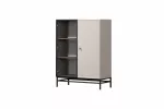 Vitrine Lorini - Cashmere / Black Handles T-bar / Black Legs