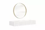 Wall Mounted Dressing Table Nicole - White / White Mat + Mirror Nicole 60 - Gold
