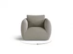 Boucle Armchair, "Nimes", 1 Seat, 95.5x87x80 Made in Europe