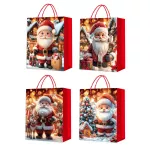 Gift bag FUN SANTA M, 26x32x10cm, mix