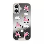 Cloud Hopping - iPhone 17 Case, Elite Mirror Light (MagSafe) / Silver