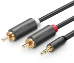 AV102 2x RCA cable jack 3.5 mm 1.5m Black