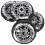 PU 72x24 82A BLACK (4 szt.) + ABEC-9 (8 szt.) SET NILS EXTREME