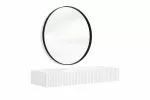 Wall Mounted Dressing Table Nicole - White / White Mat + Mirror Nicole 80 - Black
