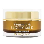 3W CLINIC_Vitamin C & Luxury Gold Capsule Cream &ndash; kapsulinis veido kremas, 55 g