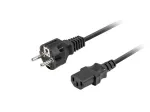 Power cable laptop CEE 7/7 -> C320 C13 1.8m straight, black