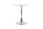 Hamden Dining Table &oslash;80 - Chrome / White MDF