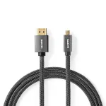 Nedis CVTB34700GY20 High Speed HDMI&trade; Cable with Ethernet| HDMI&trade; Micro maler | 4K@60H | 2.00 m