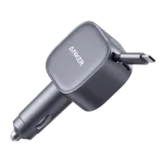 Anker Nano Car Charger (75W, USB-C Port, Built-In Retractable USB-C Cable)