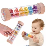 RAIN SHOWER rattle - wooden tube with balls - NOISE sound ZA6572