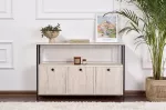 Konsolė, &bdquo;Hanah Home&ldquo;, travertinas, juoda, 20 x 77 x 30