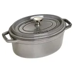 Staub Oval Cast Iron Pot - 2.35 ltr, Graphite