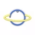 Forever Light dekoratyvinis LED neoninis &scaron;viestuvas &bdquo;Saturnas&ldquo;