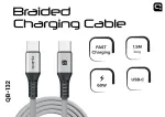 Quick QB-132 Braided 60W Charhing and Data Cable USB-С to USB-С 1.5m