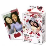 Momentinio fotoaparato juostelė - Fujifilm Instax Mini Heart Sketch 10PK