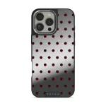 Red Velvet - iPhone 16 Pro Max Case, Elite Mirror Dark (MagSafe) / Silver