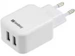 AC įkroviklis su dviem USB jungtimis, 2,4+1 A, ES