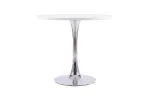 Hamden Dining Table &oslash;110 - Chrome / White MDF