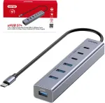 Unitek Aktywny Hub USB-C 3x USB-C 10Gbps 4x USB-A 5 Gbps z zasilaczem