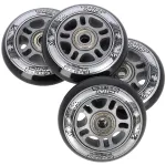 PU 76x24 82A BLACK (4 szt.) + ABEC-9 (8 szt.) SET NILS EXTREME
