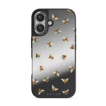Honeycomb - iPhone 16 Case, Elite Mirror Dark (MagSafe) / Silver