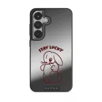 Stay Lucky - Samsung Galaxy S25 Plus Case, Elite Mirror Dark (Magnetic) / Silver