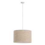 LOFT HANGING LAMP METAL/BOUCLE NATURAL BLACK STRIPES