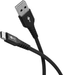 Goobay USB-C to USB-A Supersoft Textile Cable with Metal Plugs, 2 m, black | Goobay