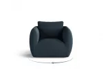 Boucle Armchair, "Nimes", 1 Seat, 95.5x87x80 Made in Europe