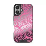 Pink Shores - iPhone 16 Case, Elite Mirror Dark (MagSafe) / Silver
