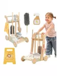 VIGA Wooden Cleaning Trolley with Accessories 11 pcs.