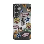 Open Late - Samsung Galaxy S25 Case, Elite Mirror Dark (Magnetic) / Silver