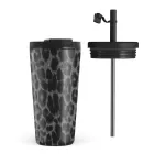 Noir - Travel Mug, 500 ml / Flap & Straw Set