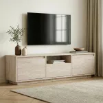 TV staliukas, &bdquo;Hanah Home&ldquo;, travertinas, 160 x 42 x 30