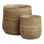 Krep&scaron;iai Moro, 2 vnt., 25/38 x 25/38 x 28/34 cm, Natūrali