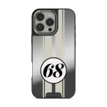 Classic Racing - iPhone 16 Pro Max Case, Elite Mirror Dark (MagSafe) / Silver